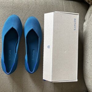 Rothy's Blue Flats with Box